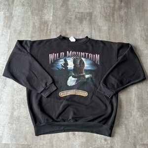 Vintage Wild Mountain Nature Sweater Mens XL